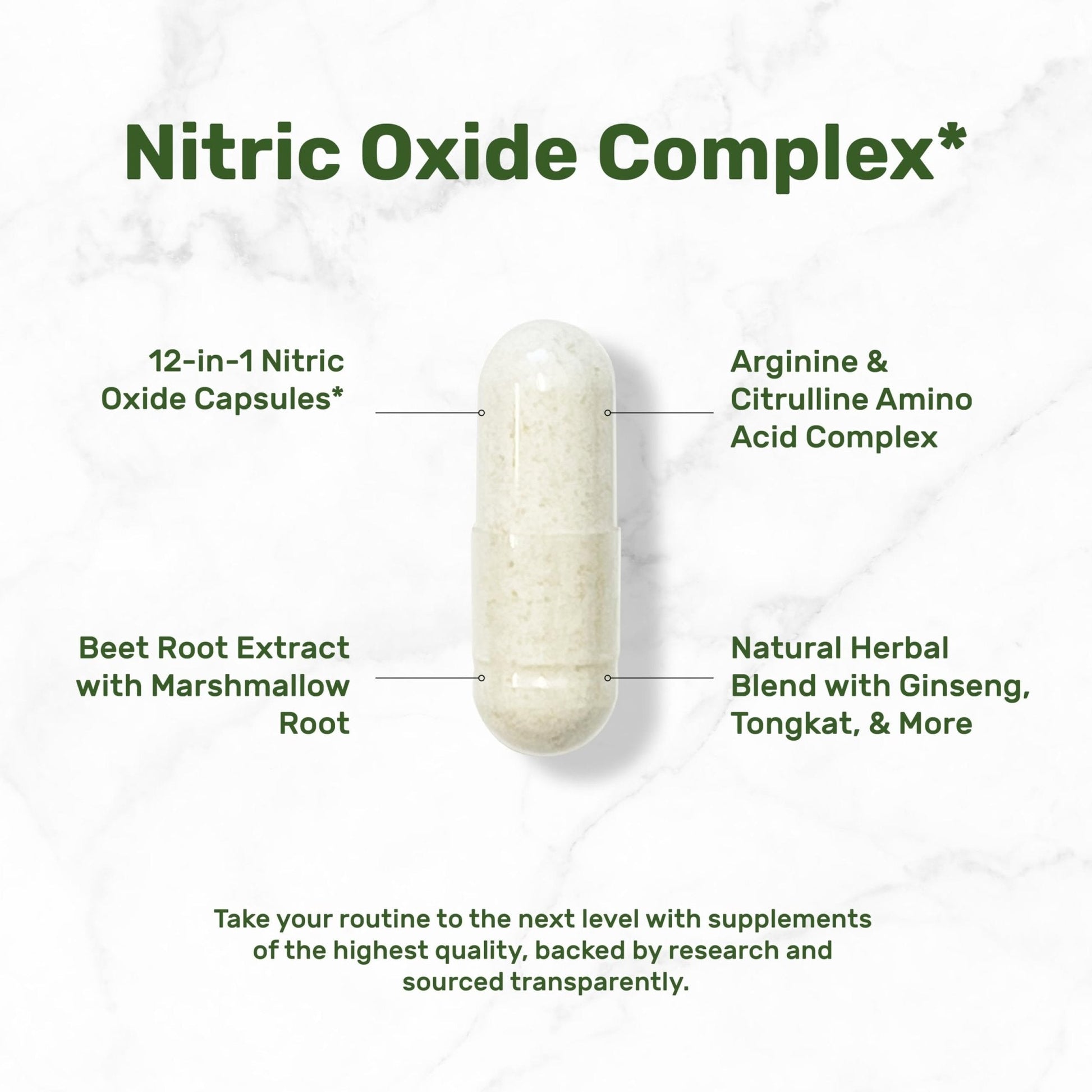 Nitric Oxide Supplement 3,000mg, 300 Capsules | 12-in-1 Complex for Men & Women – Arginine, Citrulline, Korean Red Ginseng, - Maple Wellness Supplements