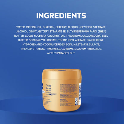 NIVEA Cocoa Butter Body Cream with Deep Nourishing Serum, Cocoa Butter Cream for Dry Skin, 16 Ounce Jar - Maple Wellness Supplements