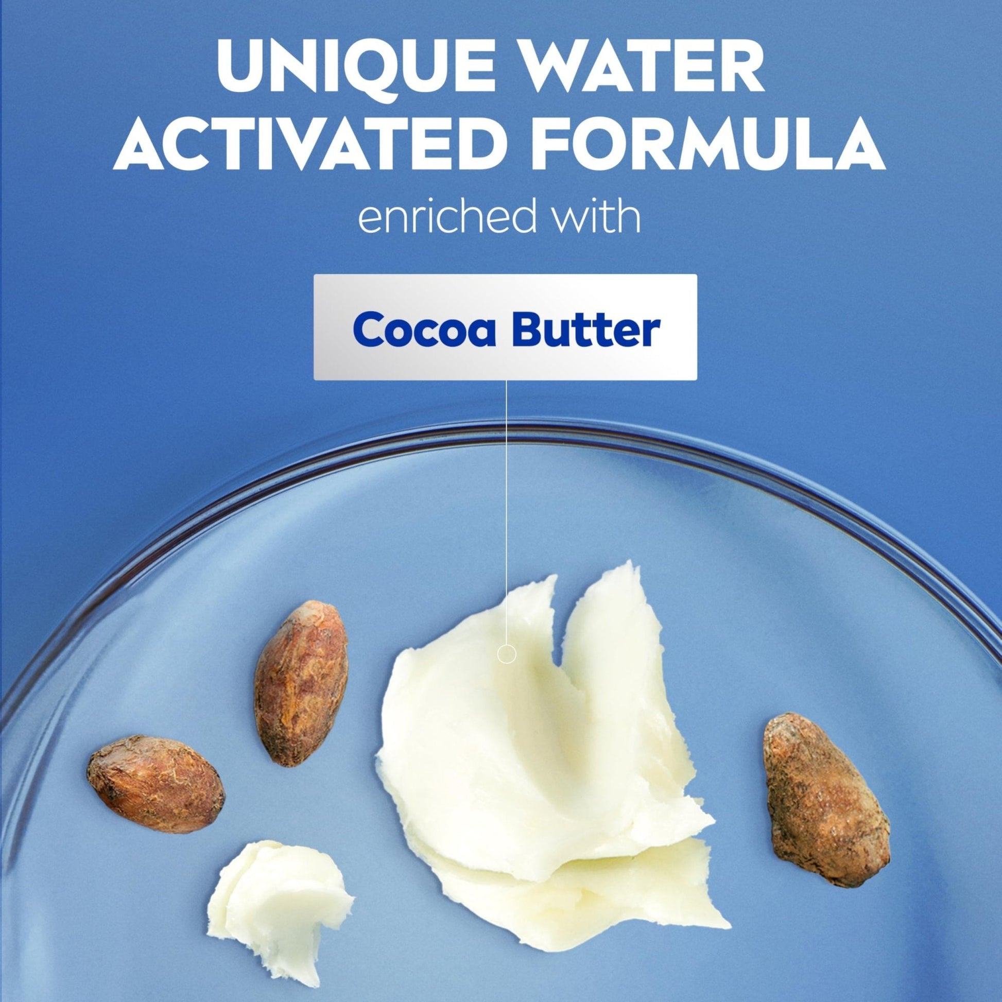 NIVEA Cocoa Butter In Shower Lotion, Water Activated In Shower Moisturizer for Dry Skin to Very Dry Skin, 13.5 FL OZ Bottle - Maple Wellness Supplements