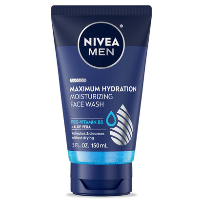 NIVEA MEN Maximum Hydration Face Wash, Face Wash with Provitamin B5 and Aloe Vera - Maple Wellness Supplements