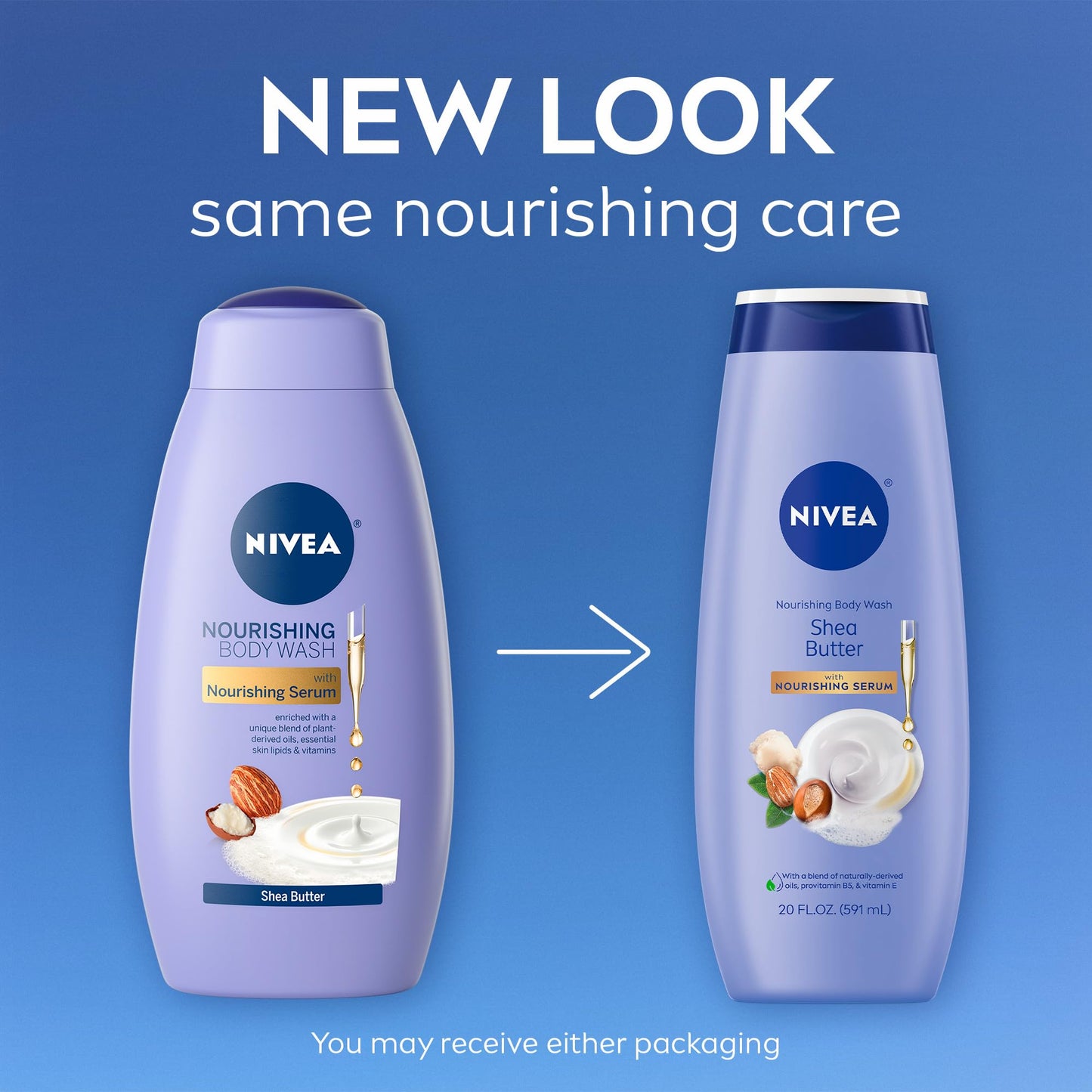 NIVEA Nourishing Shea Butter Body Wash with Nourishing Serum, Moisturizing Body Wash for Women - Maple Wellness Supplements