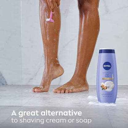 NIVEA Nourishing Shea Butter Body Wash with Nourishing Serum, Moisturizing Body Wash for Women - Maple Wellness Supplements