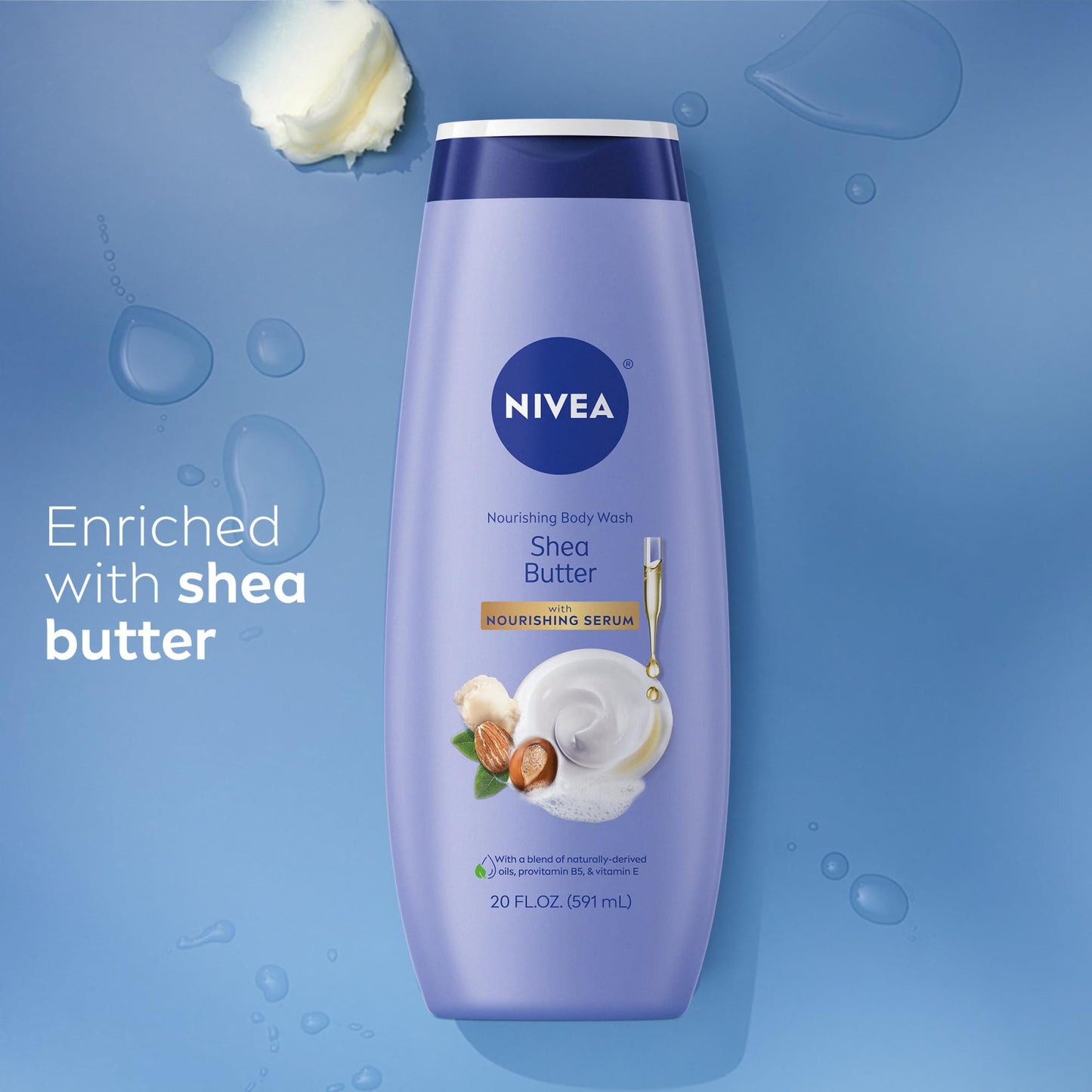 NIVEA Nourishing Shea Butter Body Wash with Nourishing Serum, Moisturizing Body Wash for Women - Maple Wellness Supplements