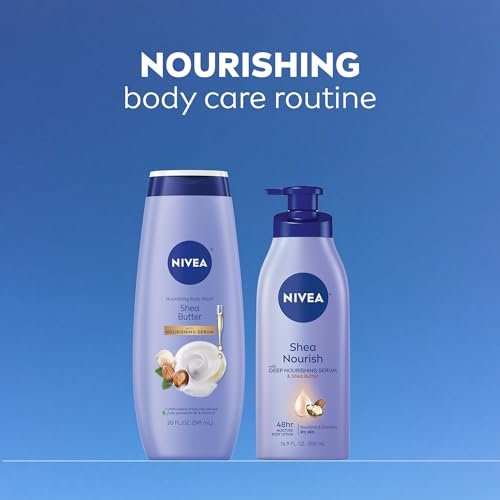 NIVEA Nourishing Shea Butter Body Wash with Nourishing Serum, Moisturizing Body Wash for Women - Maple Wellness Supplements