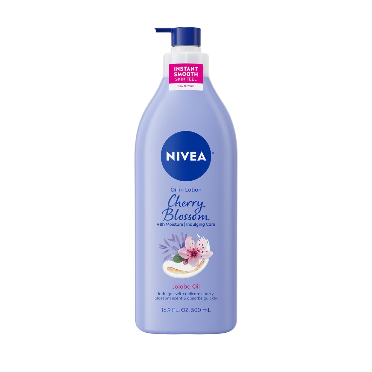 NIVEA Oil Infused Cherry Blossom and Jojoba Oil Body Lotion for Women, Fast-Absorbing and Non-Greasy Cherry Blossom Scented - Maple Wellness Supplements