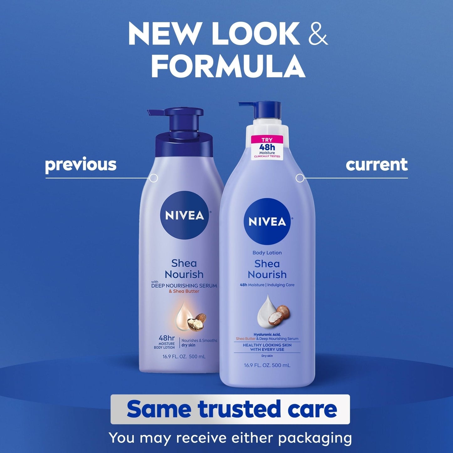 NIVEA Shea Nourish Body Lotion for Dry Skin with Hyaluronic Acid, Shea Butter and Deep Nourishing Serum - Maple Wellness Supplements