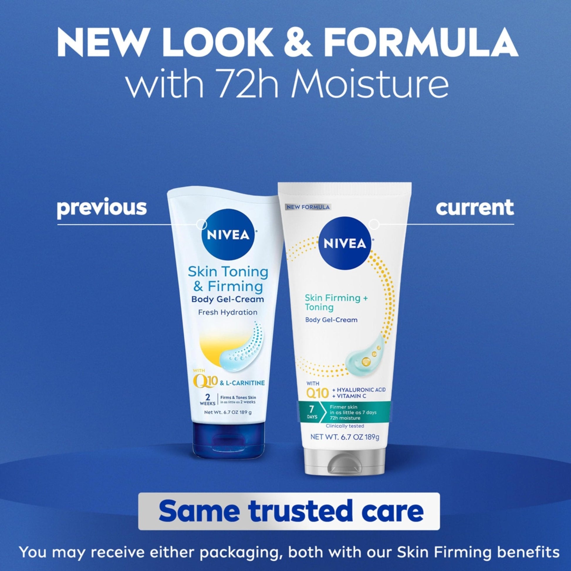 NIVEA Skin Firming & Toning Body Gel Cream with Q10, Hyaluronic Acid and Vitamin C - Maple Wellness Supplements
