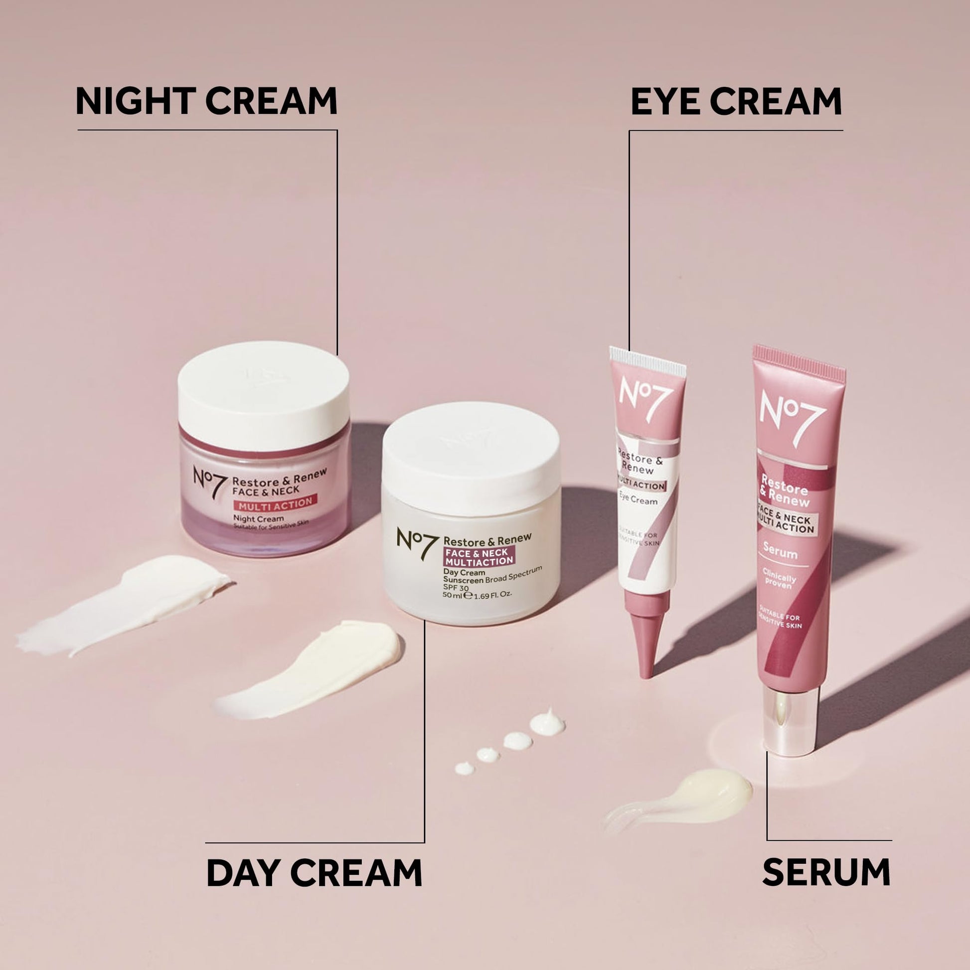 No7 Restore & Renew Multi Action Night Cream for Face & Neck - Nighttime Face Moisturizer with Collagen Peptides - Maple Wellness Supplements