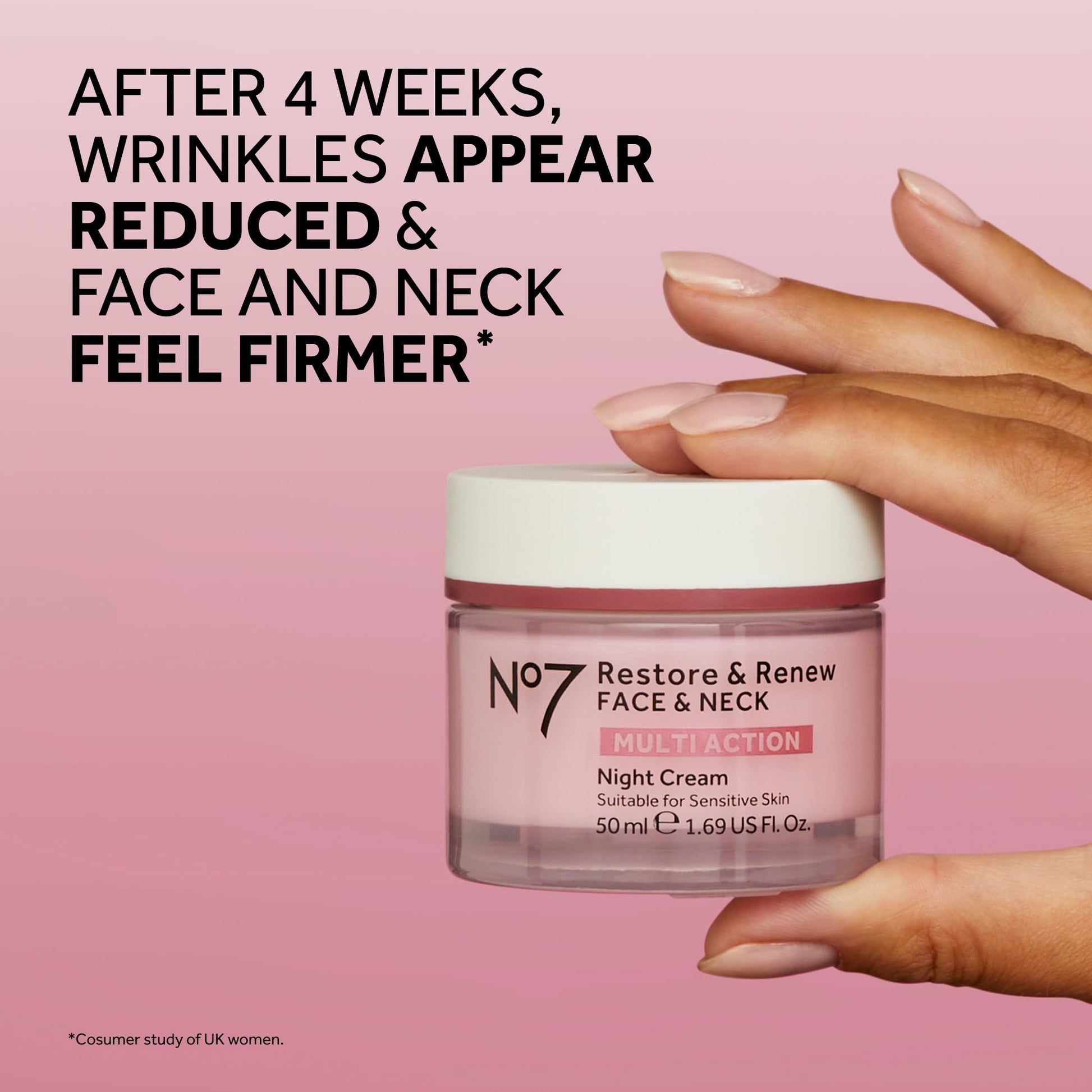 No7 Restore & Renew Multi Action Night Cream for Face & Neck - Nighttime Face Moisturizer with Collagen Peptides - Maple Wellness Supplements