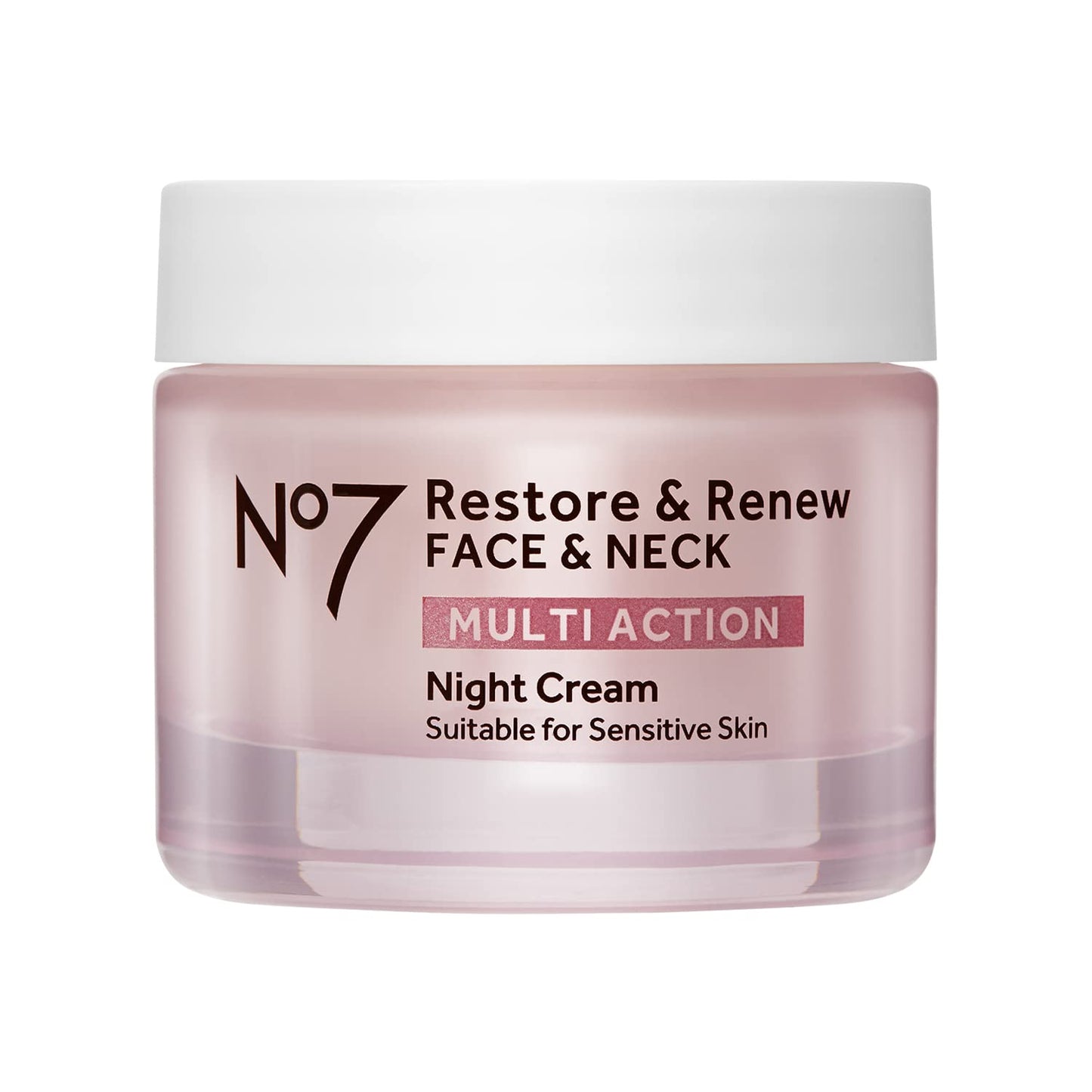 No7 Restore & Renew Multi Action Night Cream for Face & Neck - Nighttime Face Moisturizer with Collagen Peptides - Maple Wellness Supplements