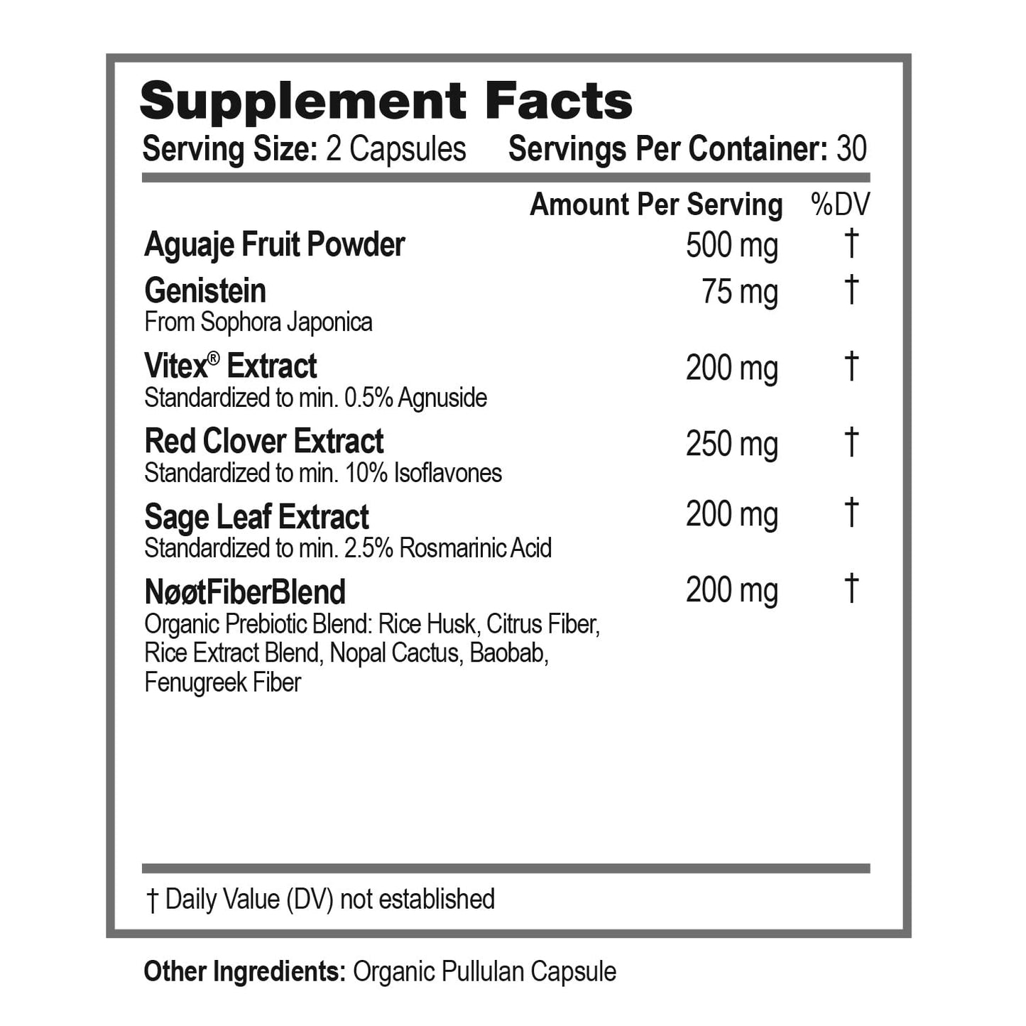 NOOT Menopause Harmony - Menopause Supplements for Women, Night Sweats & Hot Flash Relief, Hormone Balance for Women with Aguaje Fruit, Genistein and Vitex, Biohacking & Nootropics, 60 Capsules - Maple Wellness Supplements