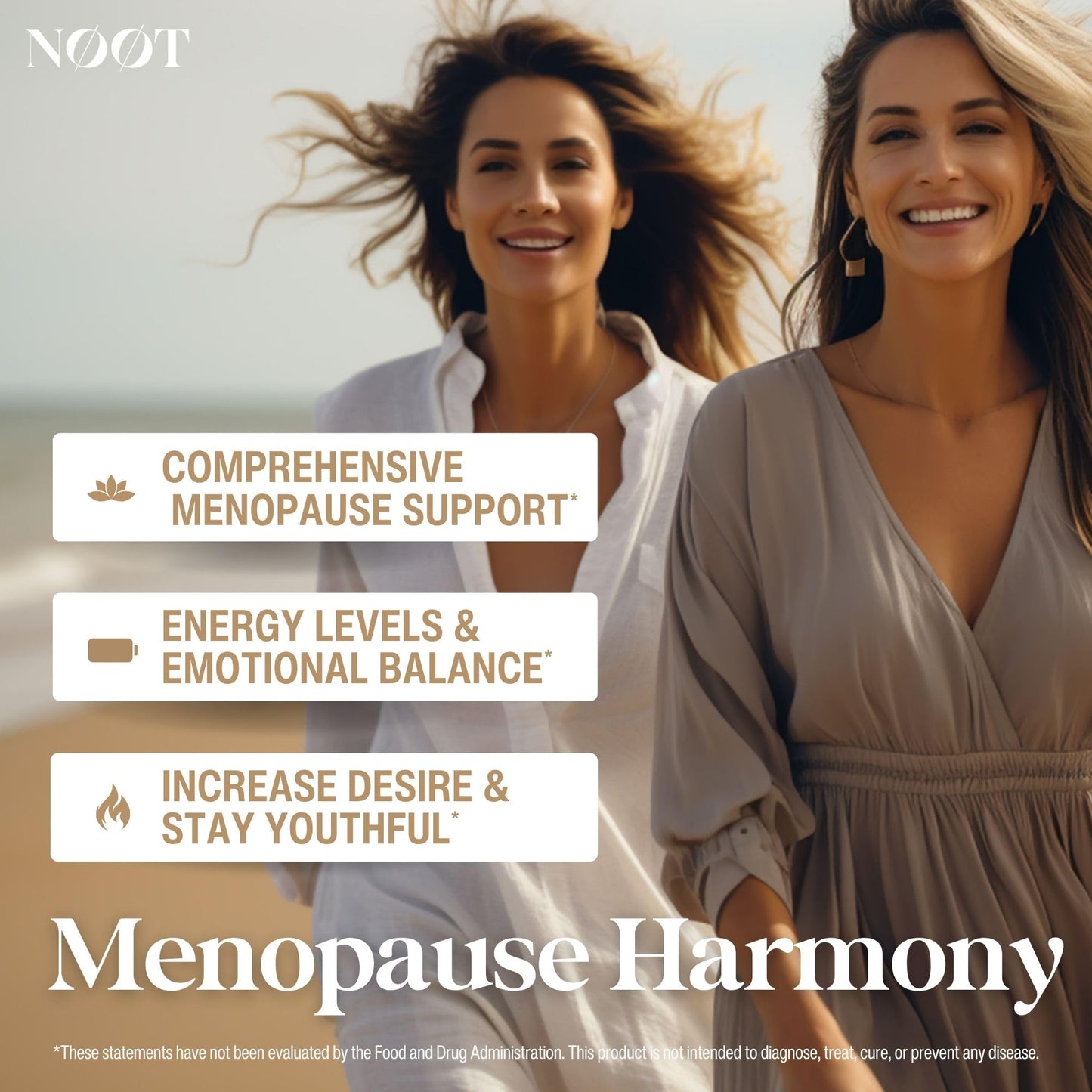 NOOT Menopause Harmony - Menopause Supplements for Women, Night Sweats & Hot Flash Relief, Hormone Balance for Women with Aguaje Fruit, Genistein and Vitex, Biohacking & Nootropics, 60 Capsules - Maple Wellness Supplements