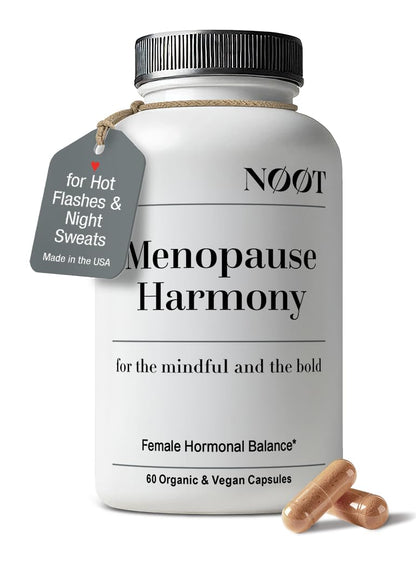 NOOT Menopause Harmony - Menopause Supplements for Women, Night Sweats & Hot Flash Relief, Hormone Balance for Women with Aguaje Fruit, Genistein and Vitex, Biohacking & Nootropics, 60 Capsules - Maple Wellness Supplements