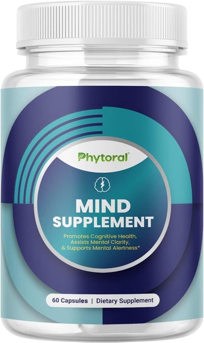 Nootropic Brain Supplement for Memory and Focus Enhancement - Vitamins for Brain Mental Health & Clarity - Cognitive Health Complex for Mind's Vitality & Mental Alert - 60 Count - Maple Wellness Supplements