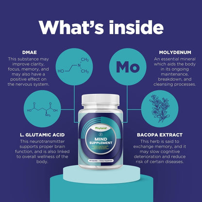 Nootropic Brain Supplement for Memory and Focus Enhancement - Vitamins for Brain Mental Health & Clarity - Cognitive Health Complex for Mind's Vitality & Mental Alert - 60 Count - Maple Wellness Supplements