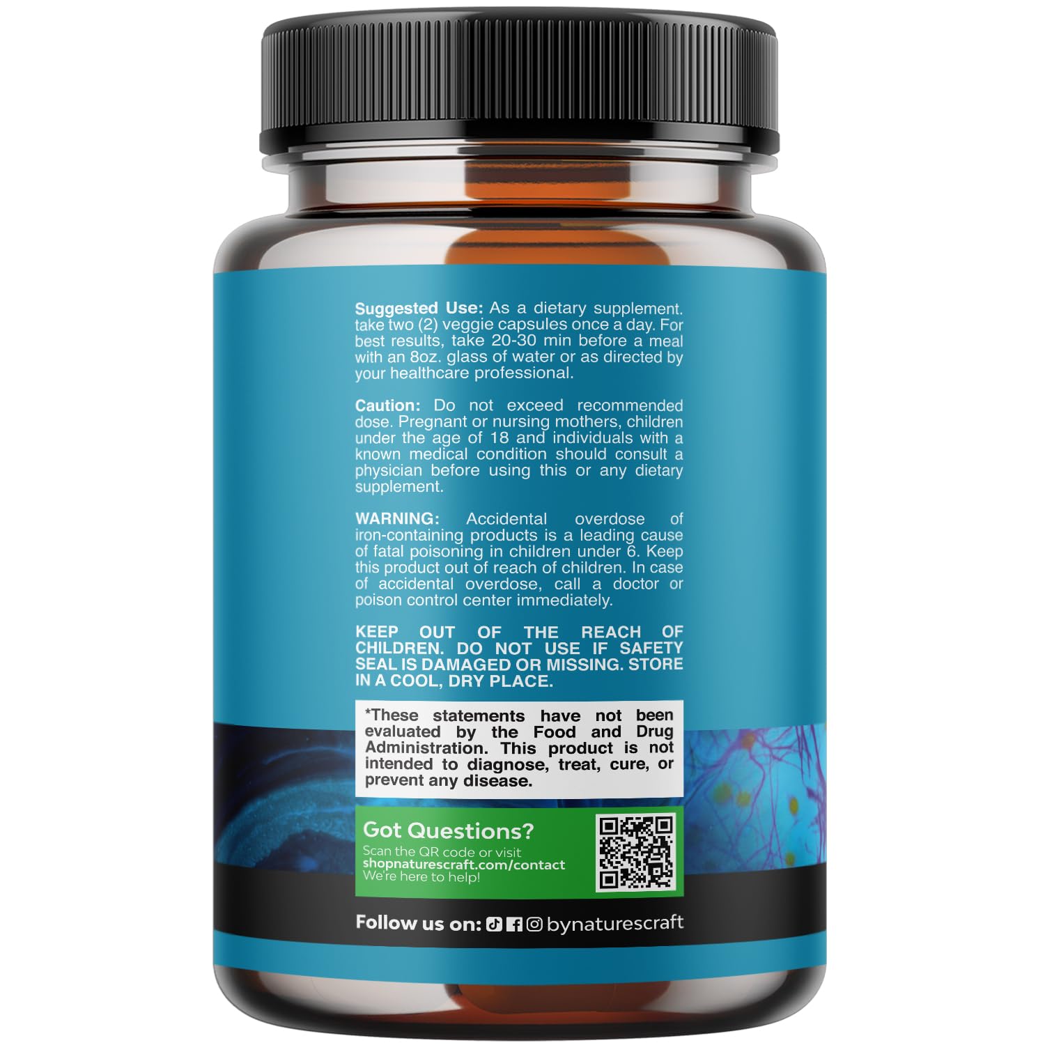 Nootropic Brain Supplement for Memory and Focus Support - Vitamins for Mental Support & Clarity with Bacopa Monnieri, VIT A, B6, Riboflavin, Niacin - Maple Wellness Supplements