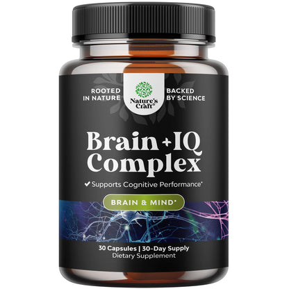 Nootropic Memory Supplement for Brain Support - Memory Pills for Brain Boost and Natural Energy Booster - Vitamin B 12 Bacopa Monnieri Rhodiola Rosea DMAE Ginkgo Biloba Phosphatidylserine Supplement - Maple Wellness Supplements