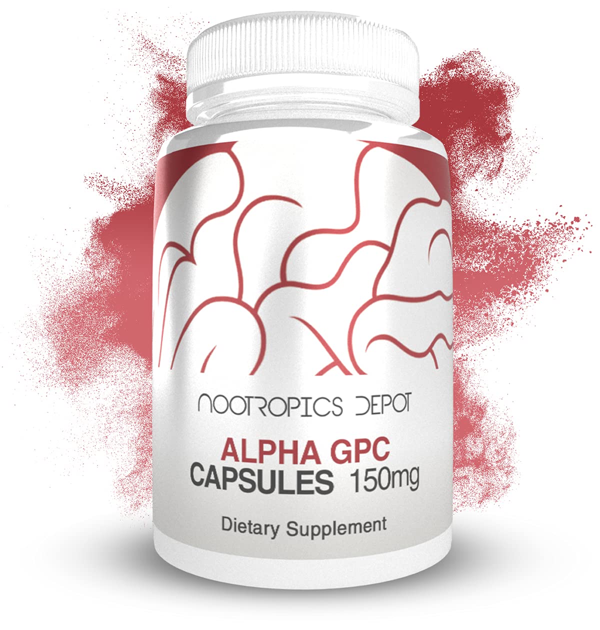 Nootropics Depot Alpha GPC Capsules | 150mg | 60 Count | Choline Supplement | Brain Health Supplement | Supports Healthy Brain Function | Enhance Cognition, Memory + Focus - Maple Wellness Supplements