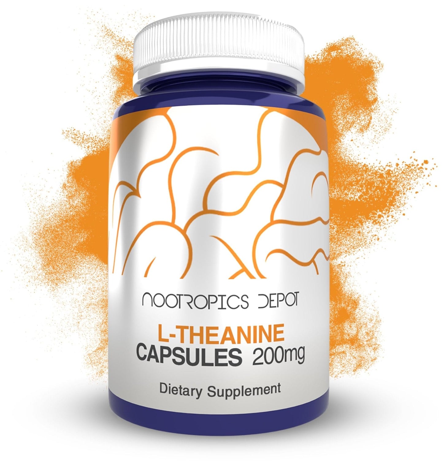 Nootropics Depot L-Theanine Capsules 200mg (180 Count) | Promotes Relaxation | Supports Healthy Stress Levels + Sleep Cycles | Promotes Cognitive Function + Focus | Amino Acid Supplement - Maple Wellness Supplements
