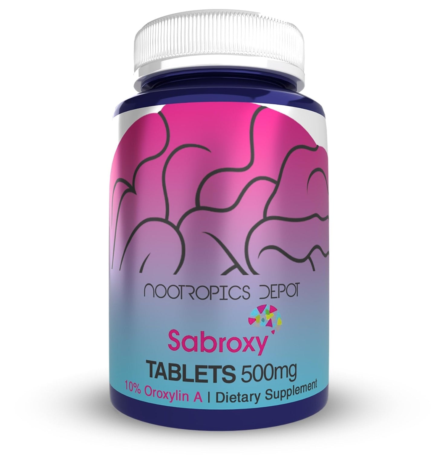 Nootropics Depot Sabroxy® Tablets | 500mg | 30 Count | Minimum 10% Oroxylin-A | Oroxylum indicum | May Help Promote Focus & Motivation | May Help Promote Cognitive Function - Maple Wellness Supplements