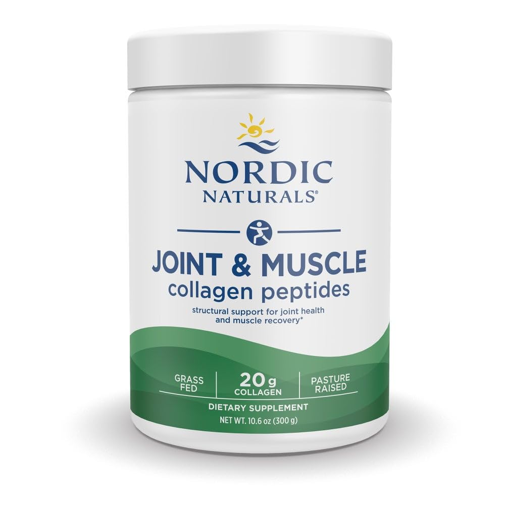 Nordic Naturals Joint & Muscle Collagen Peptides, Unflavored - 10.6 Ounces - Collagen Supplement for Skin Health and Joint Mobility - 15 Servings - Maple Wellness Supplements