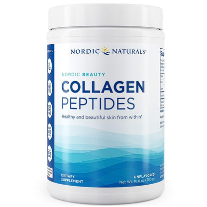 Nordic Naturals Nordic Beauty Collagen Peptides, Unflavored - 10.6 Ounces - Collagen Supplement for Skin Health and Elasticity - for Hot and Cold Beverages - 30 Servings - Maple Wellness Supplements