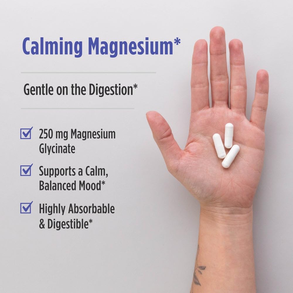 Nordic Naturals Vegetarian Magnesium Glycinate Capsules, Unflavored, 90 Count - 250mg Magnesium per Serving - Highly Bioavailable Support for Muscle & Cardiovascular - Maple Wellness Supplements