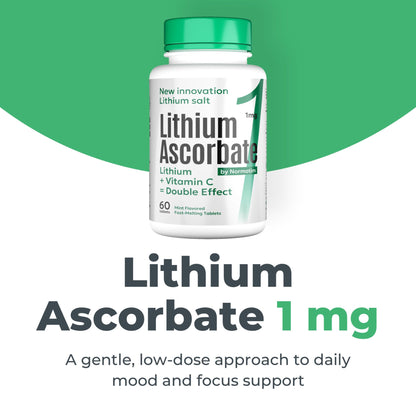 NORMOTIM Lithium Supplement 1 mg Tablets – Non-Drowsy Calm & Focus Support – Memory & Mental Clarity – Fast Dissolve – Compare to Lithium Orotate - Maple Wellness Supplements