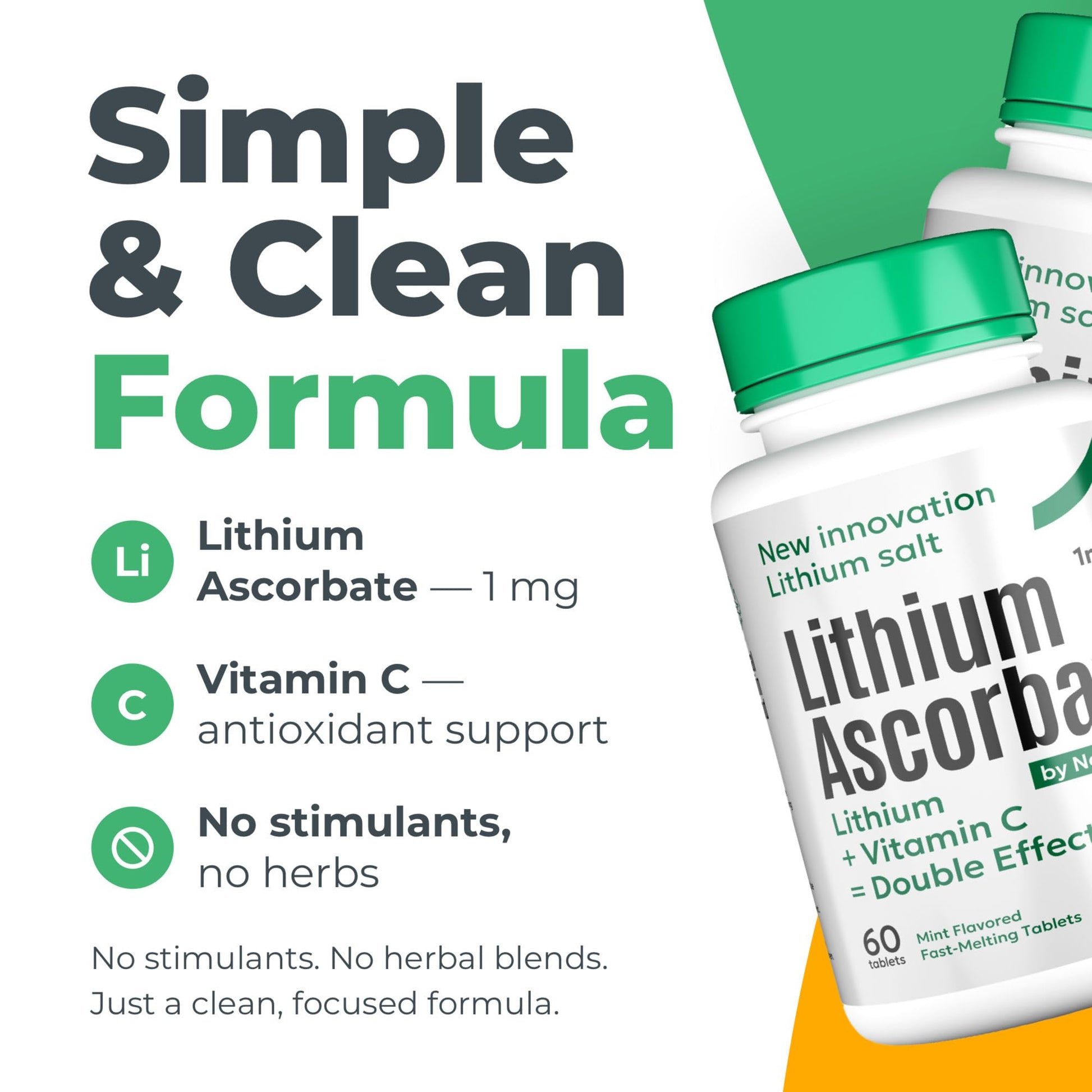 NORMOTIM Lithium Supplement 1 mg Tablets – Non-Drowsy Calm & Focus Support – Memory & Mental Clarity – Fast Dissolve – Compare to Lithium Orotate - Maple Wellness Supplements