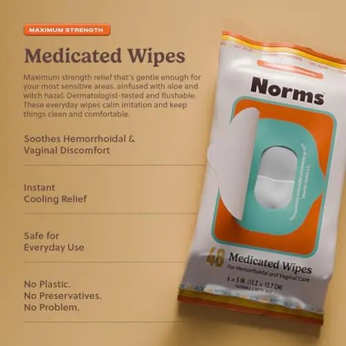 Norms The Full Hemorrhoid Treatment Bundle Medicated Wipes, Touch-Free Spray, and 5% Lidocaine Cream to Relieve Painful Itching, Burning & Swelling – Complete Hemorrhoid Care System - Maple Wellness Supplements