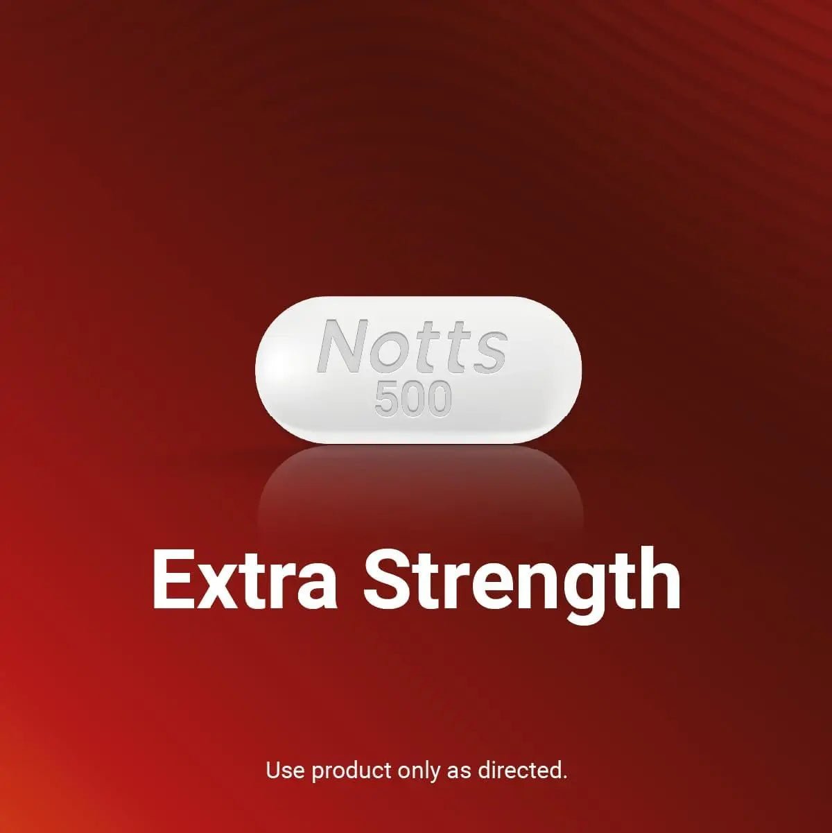 NOTTS Extra Strength 500 mg Caplets with Acetaminophen, Pain Reliever and Fever Reducer for Headache, Backache and Toothache, 100 Count - Maple Wellness Supplements