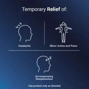 NOTTS PM Extra Strength Pain Relief & Sleep Aid, 500mg Acetaminophen & 25mg Diphenhydramine HCl, 50 Caplets for Nighttime Aches, Headaches & Body Pain, Non-Habit Forming (Pack of 2) - Maple Wellness Supplements