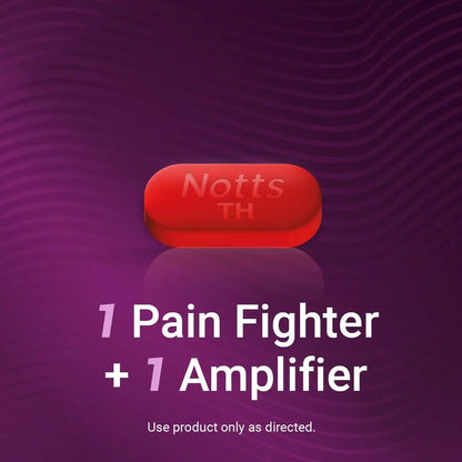 NOTTS Tension Headache Relief Without Aspirin for Head, Neck & Shoulder Pain - 100 Count, Acetaminophen 500 mg Caffeine 65 mg Caplets, for Aches Caused by Tension and Stress. Headache Relief caplets - Maple Wellness Supplements