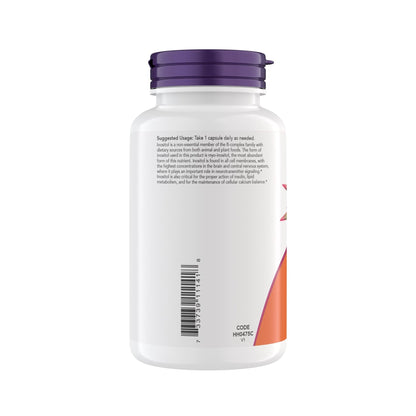 Now Foods Inositol 500 mg, Superior Myo Inositol Form, for Healthy Membrane Function - Maple Wellness Supplements