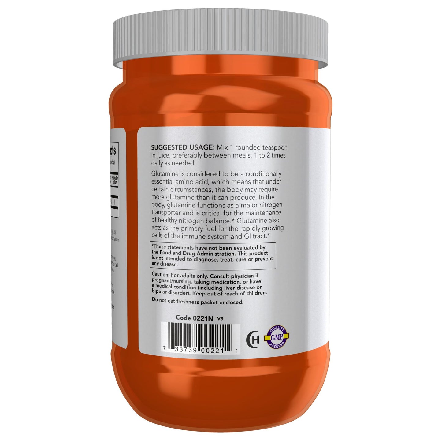 NOW Foods Sports Nutrition, L-Glutamine Pure Powder, Nitrogen Transporter*, Amino Acid, 1-Pound - Maple Wellness Supplements