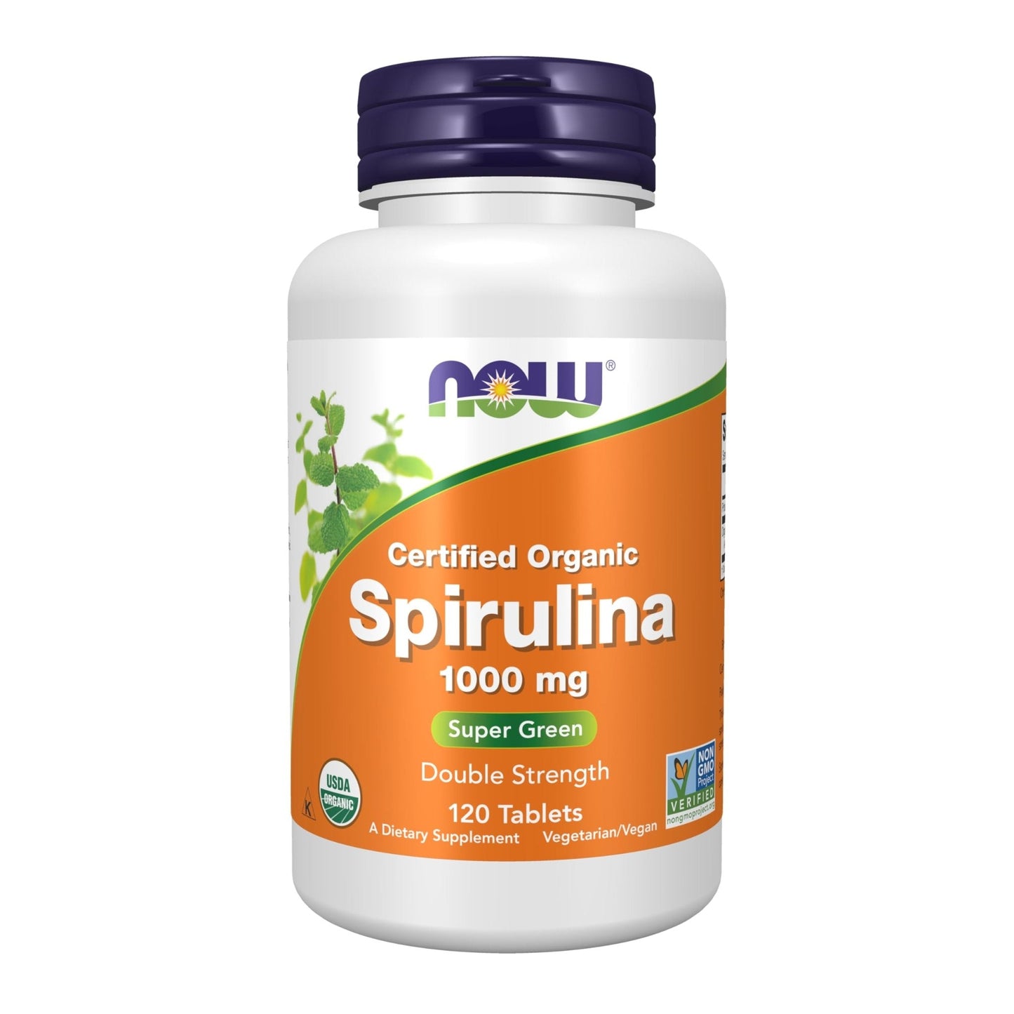 NOW Foods Supplements, Certified Organic, Spirulina 1000 mg (Double Strength), Rich in Beta-Carotene (Vitamin A) - Maple Wellness Supplements
