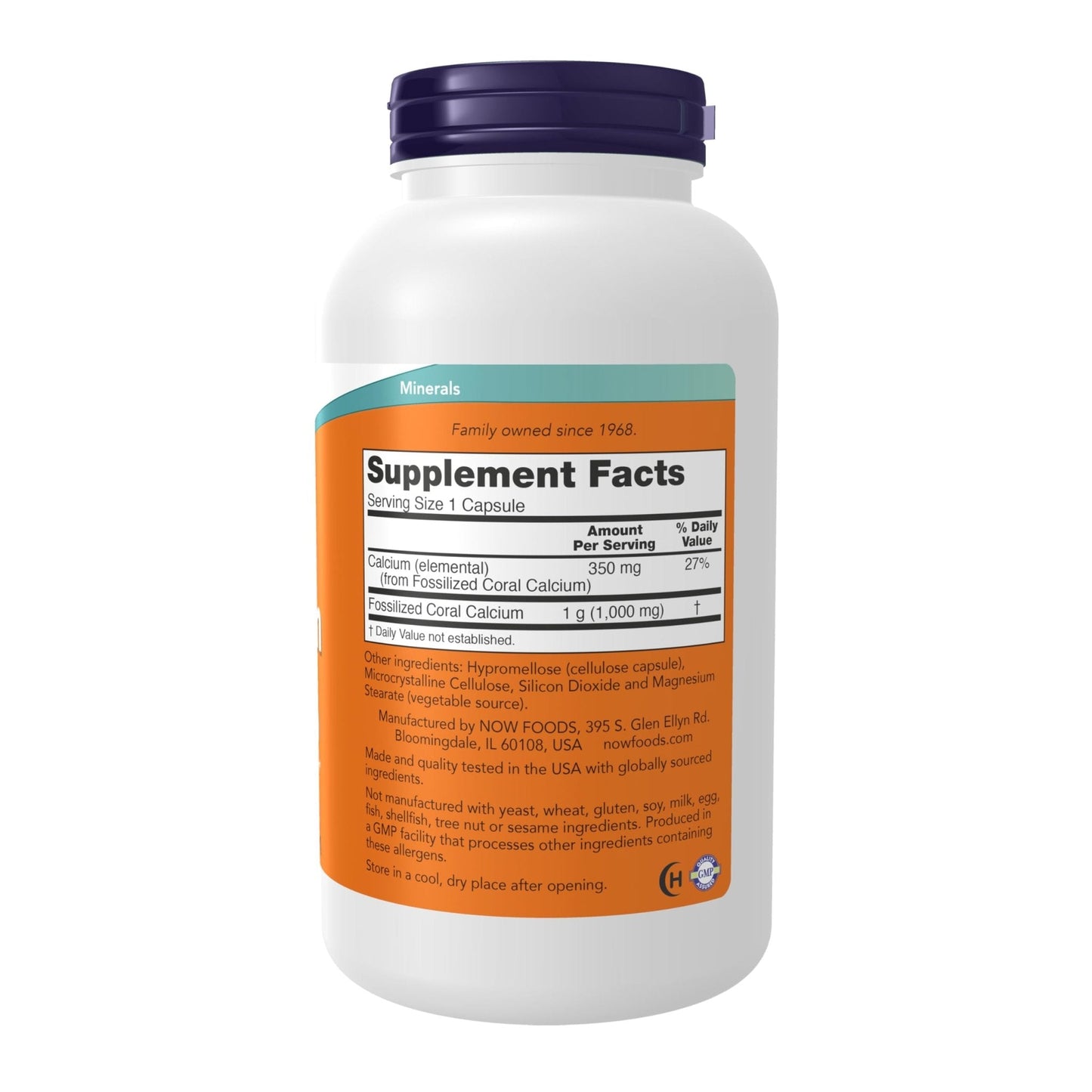 NOW Foods Supplements, Coral Calcium 1,000 mg, Bone Health*, Healthy pH Balance*, 250 Veg Capsules - Maple Wellness Supplements