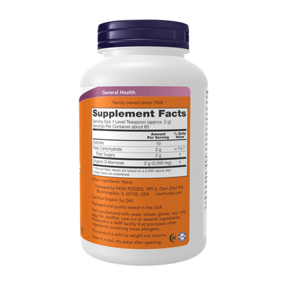 NOW Foods Supplements, D-Mannose Powder, Non-GMO Project Verified, Healthy Urinary Tract*, 6-Ounce - Maple Wellness Supplements