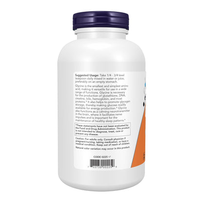 NOW Foods Supplements, Glycine Pure Powder, Promotes Restful Sleep*, Neurotransmitter Support*, 1-Pound - Maple Wellness Supplements