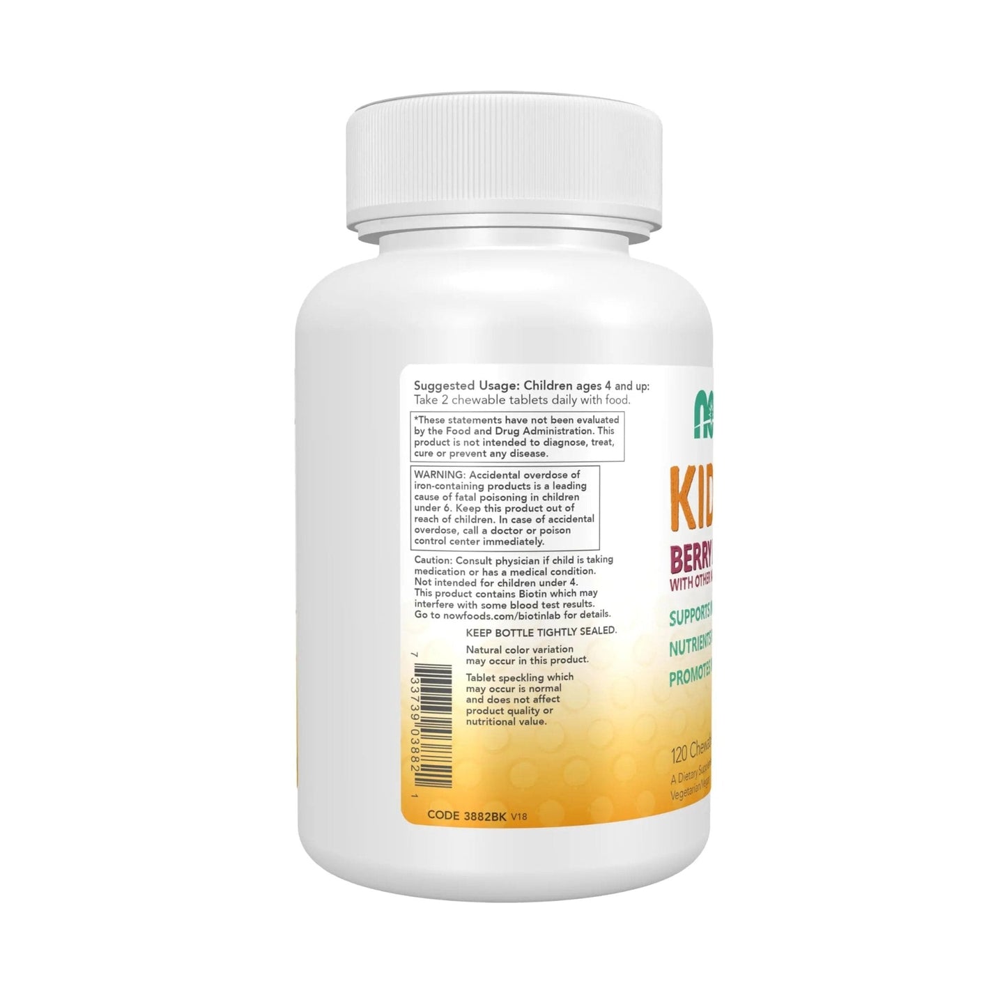 NOW Kids Supplements, Kid Vits Multivitamin, Berry Lemonade Flavor, 120 Chewable Tablets - Maple Wellness Supplements