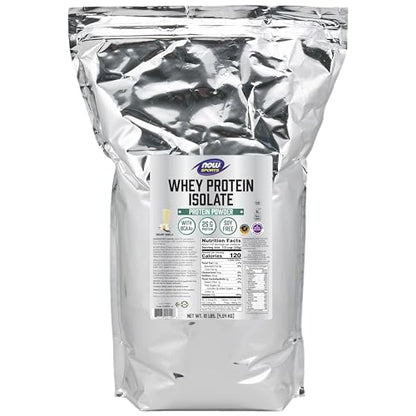 NOW Sports Nutrition, Whey Protein Isolate, 25 g With BCAAs, Creamy Vanilla Powder - Maple Wellness Supplements