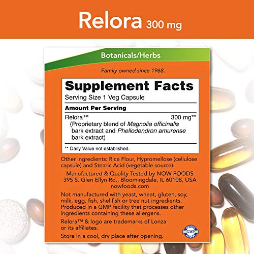 NOW Supplements, Relora 300 mg (a Blend of Plant Extracts from Magnolia officinalis - Maple Wellness Supplements