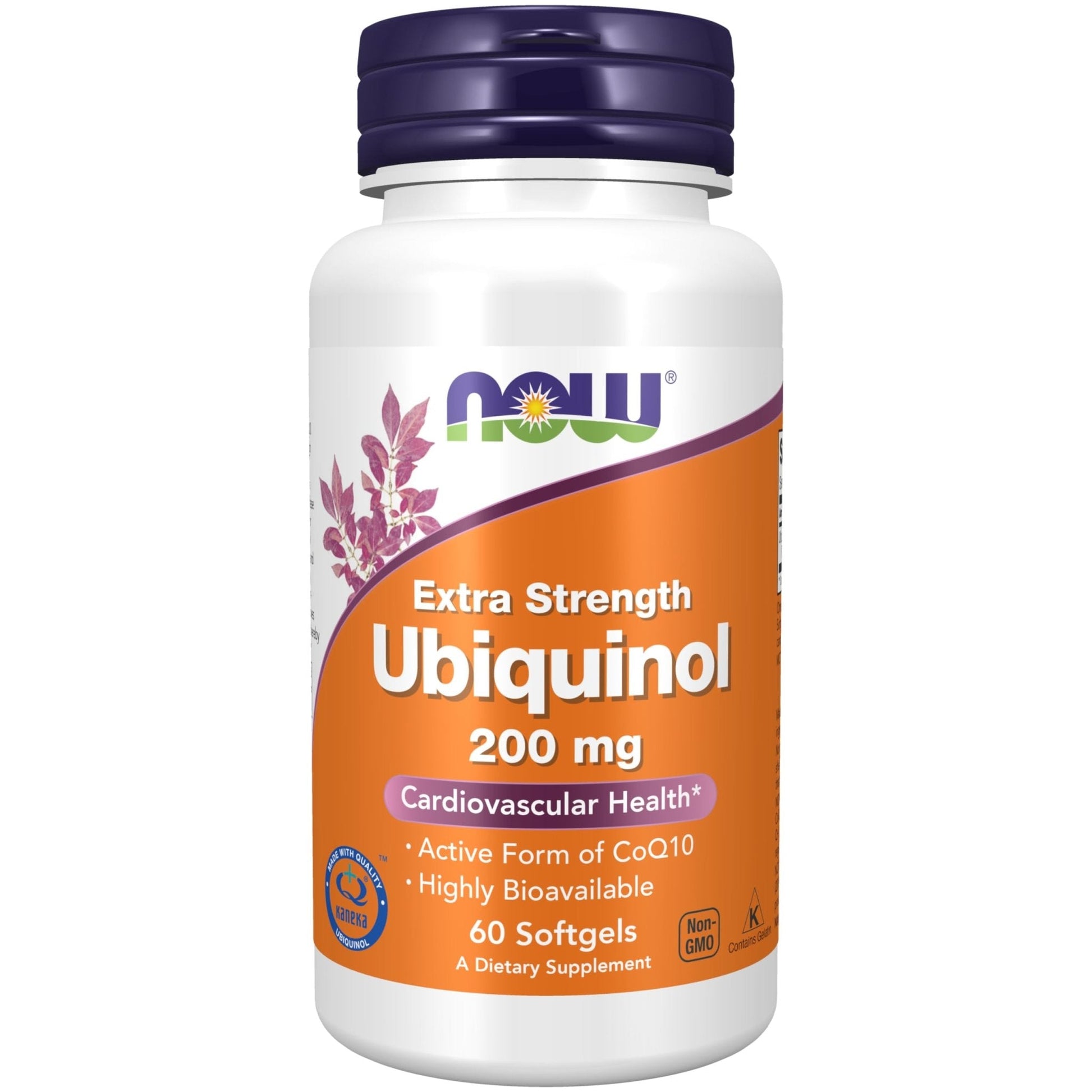 NOW Supplements, Ubiquinol 200 mg, High Bioavailability (the Active Form of CoQ10), 60 Softgels - Maple Wellness Supplements