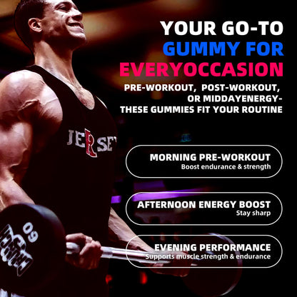 NSF Certified Creatine Gummy 5g - Creatine Monohydrate Gummies for Men & Women. Boost Focus,Strength, and Endurance, Anti-Melting Formula, Vegan, Gluten-Free, Non-GMO,(Raspberry & Blueberry 135 ct) - Maple Wellness Supplements