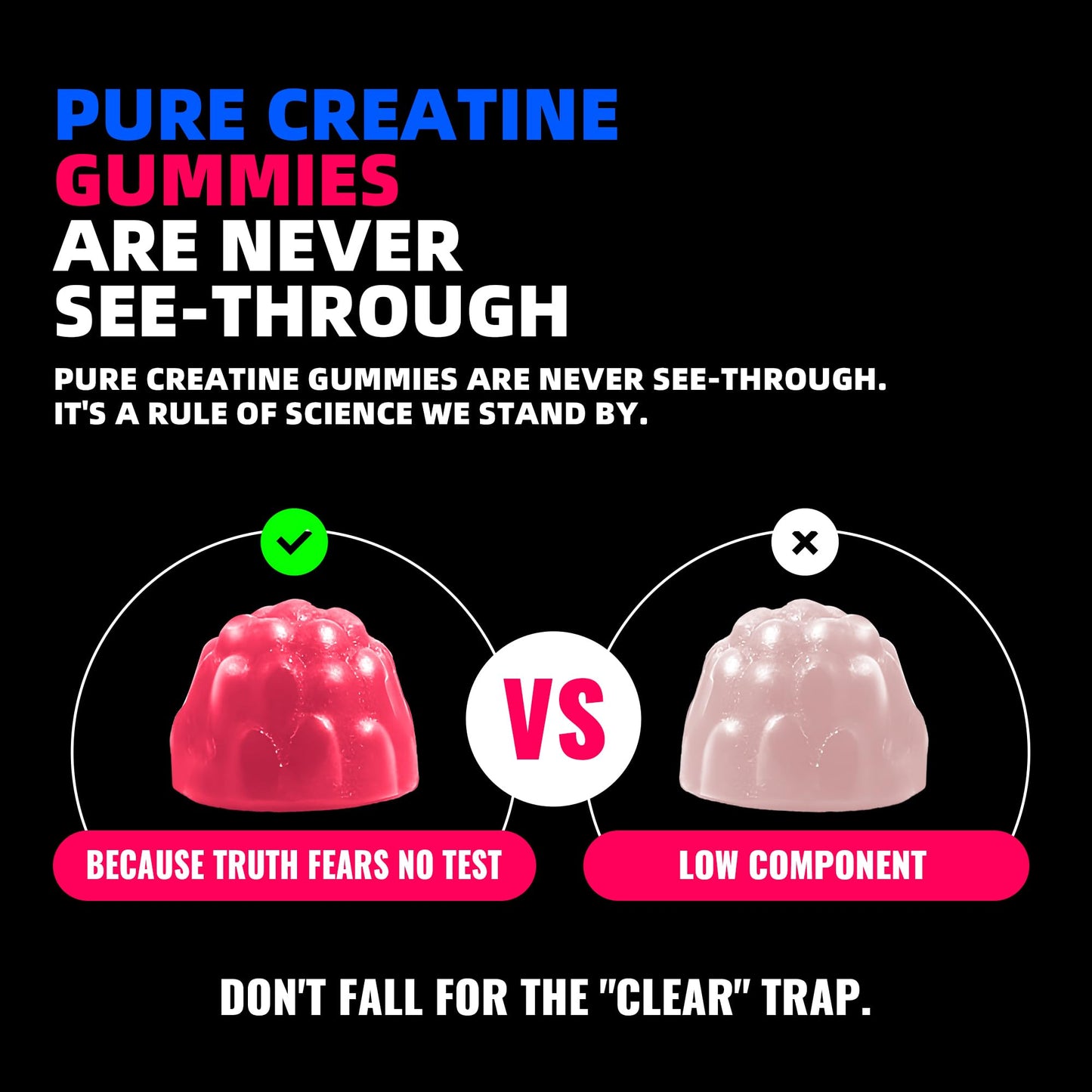 NSF Certified Creatine Gummy 5g - Creatine Monohydrate Gummies for Men & Women. Boost Focus,Strength, and Endurance, Anti-Melting Formula, Vegan, Gluten-Free, Non-GMO,(Raspberry & Blueberry 135 ct) - Maple Wellness Supplements