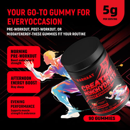 NSF Certified Creatine Gummy - Creatine Monohydrate Gummies 5g for Men & Women - Boost Focus,Strength, and Endurance, Vegan, Gluten-Free, Non-GMO, 2.5 Gram Creatine - Maple Wellness Supplements