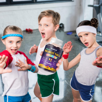NuBest Tall Gummies for Kids Age 2+ & Teens | Bone Strength, Immunity, Digestive Health with Calcium, Vitamin D3, K2, B Complex, Magnesium, Zinc - Maple Wellness Supplements