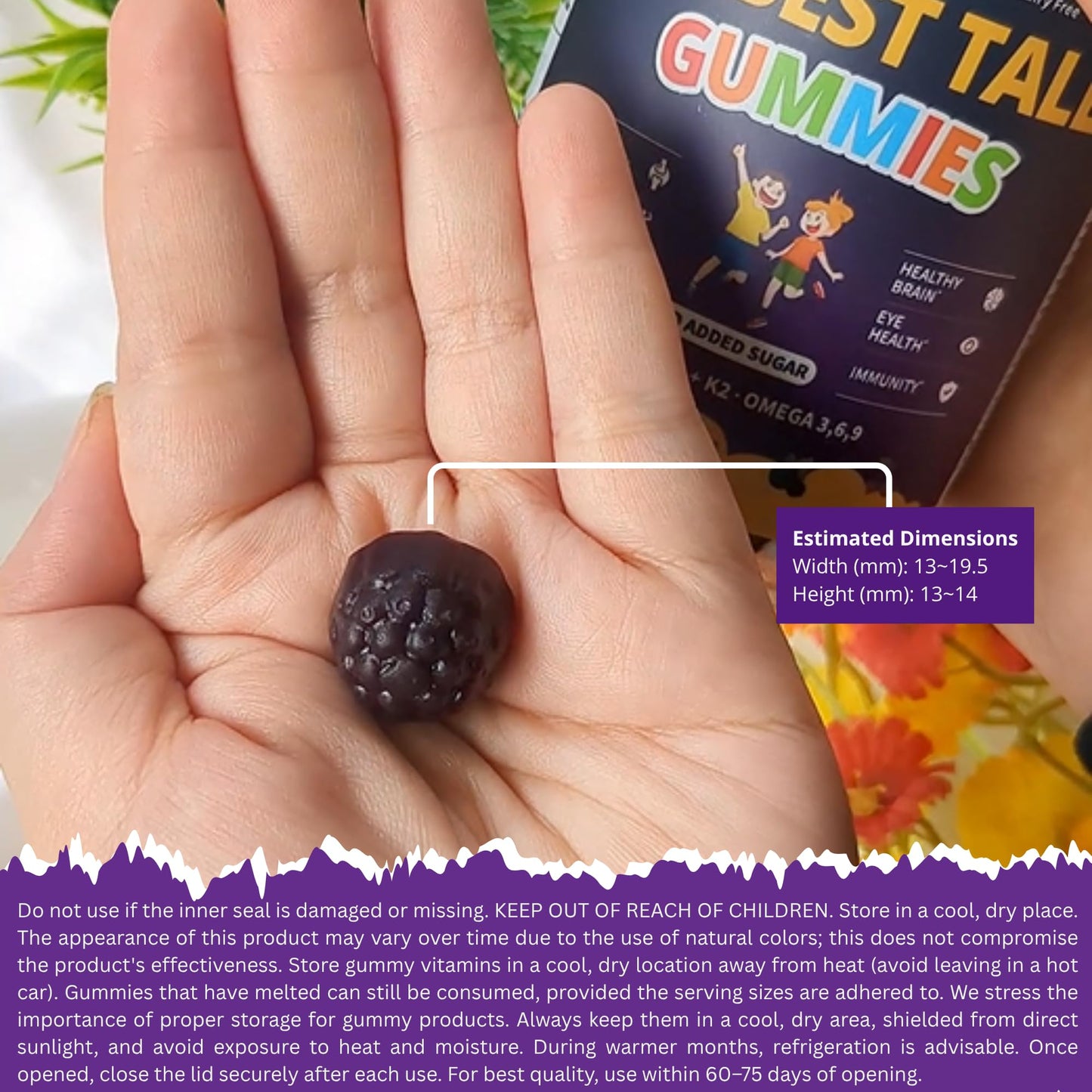 NuBest Tall Gummies for Kids Age 2+ & Teens | Bone Strength, Immunity, Digestive Health with Calcium, Vitamin D3, K2, B Complex, Magnesium, Zinc - Maple Wellness Supplements
