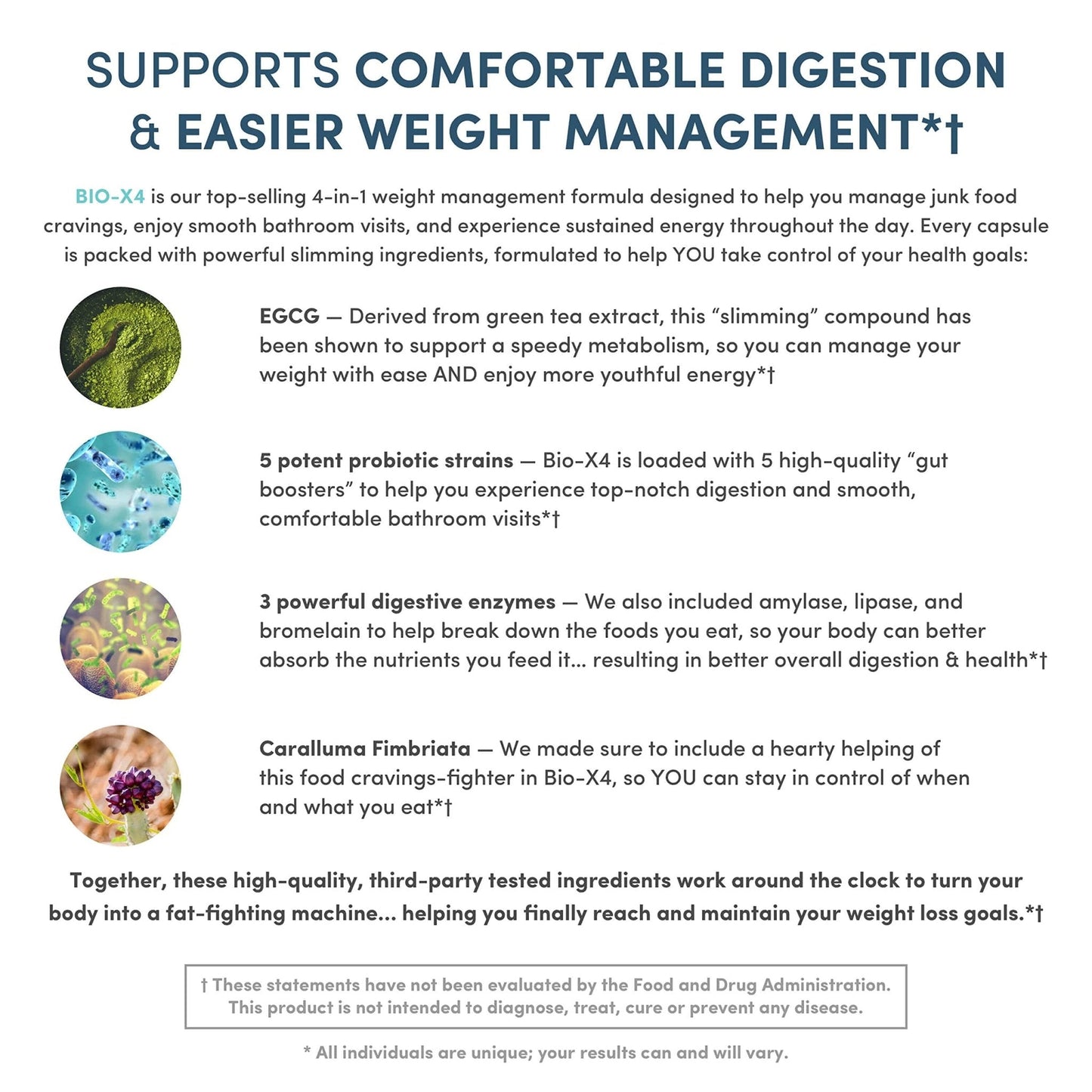 Nucific® Bio-X4 4-in-1 Weight Management Probiotic Supplement, 90 Count. - Maple Wellness Supplements