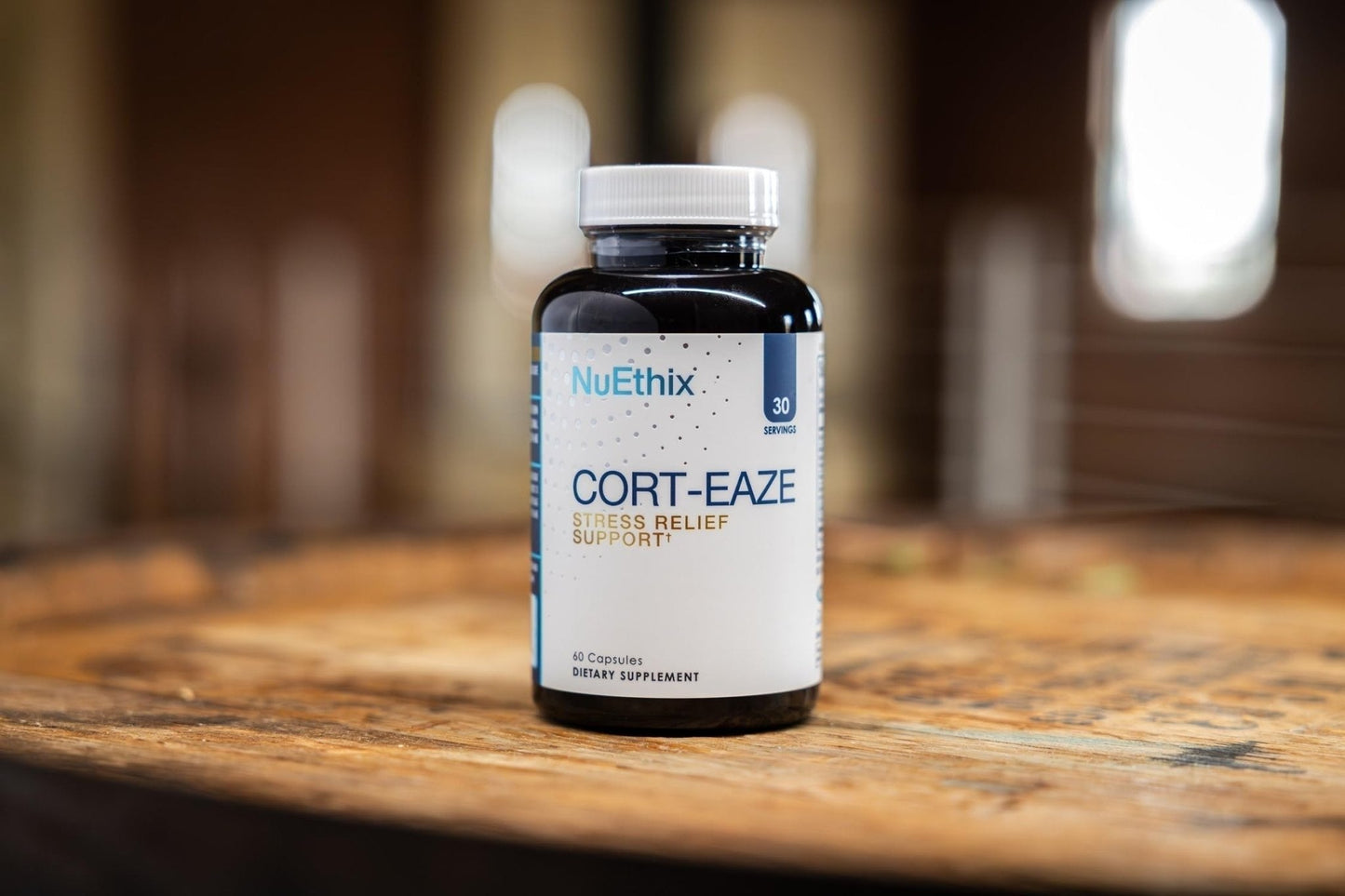 NuEthix Formulations Cort-Eaze - Cortisol Supplement - Health Support Supplement with Ashwagandha, L-Theanine & Rhodiola Rosea - Relaxation and Deep Sleep, 60 Capsules, 30 Servings - Maple Wellness Supplements